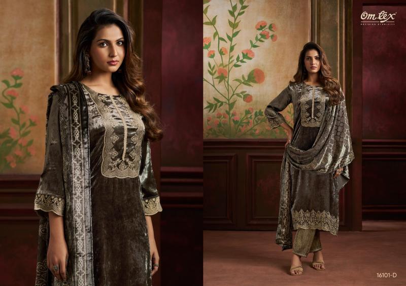 Omtex ritha vol 41 angelina cotton embroidered dress material wholesale
